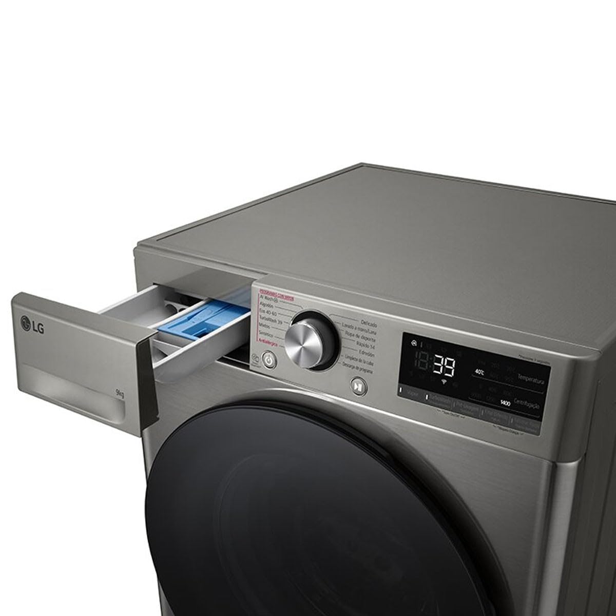 LG Lavadora F4WR709SGS 9 kg Gris