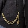 Handmade in The UK Gold Colour Single Albert Pocket Watch Chain with Locket Pendant #3