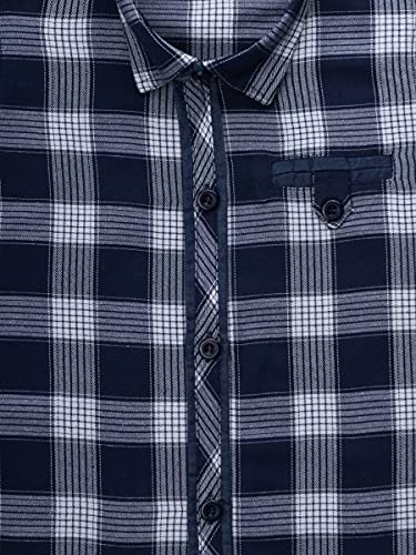 Image of Kids Short Sleeve Cotton Checkered Shirt Shorts Set For Boys