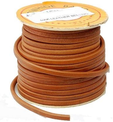 item4ever 100 Feet Sewing Machine Treadle Leather Belt Belting (3/8 inch wide)