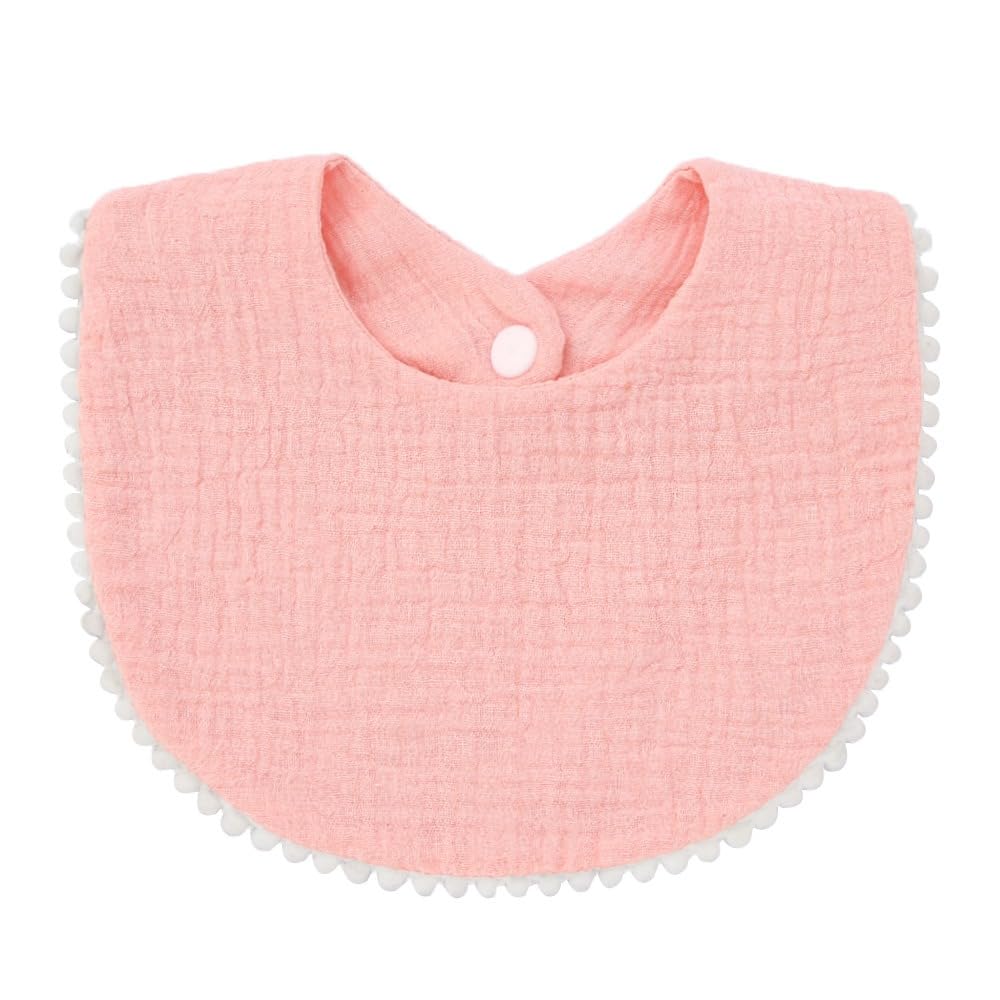 Nishine 6 Pack Muslin Baby Drooling Bibs for Boys & Girls - Cotton Absorbent Teething Bandana Bibs (Ivory-6 Pack) - Image 3