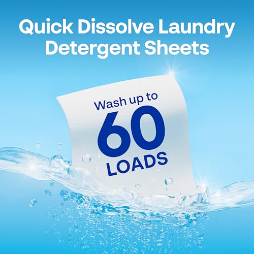 Image of Earth Breeze Laundry Detergent Sheets Fresh Spring Blossoms - 60 Loads - Eco Laundry Sheets - Travel Laundry Soap Sheets for Hot & Cold Cycles - Tackles Tough Stains & Odors - Gentle on Skin, 30 Ct
