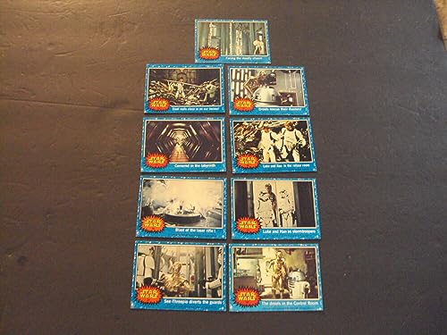 9 Vintage Star Wars Cards Blue Series 1977#33-41
