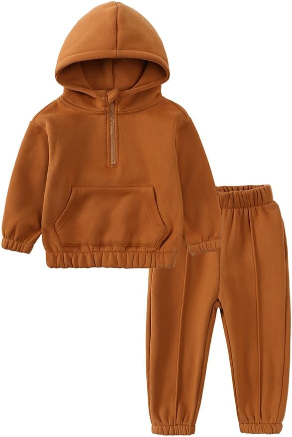 MYGBCPJS Youth 2PCS Jogger Outfits Set Fleece Hooded + Sweatpants Boys Girls Athletic Sweatsuits Pullover Clothes MYGBCPJS Youth 2PCS Jogger Outfits Set Fleece Hooded + Sweatpants Boys Girls Athletic Sweatsuits Pullover Clothes
