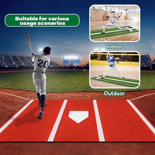 Colchoneta de lanzamiento de sóftbol y béisbol con césped artificial 3