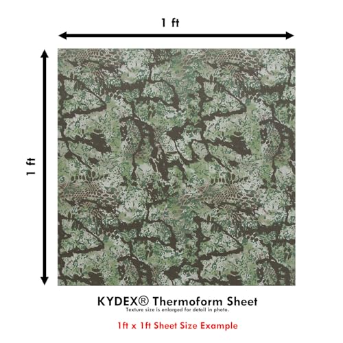 Image of KYDEX Thermoform Sheet - (P1 Texture) - (Infused Print) - (12in x 12in) - (Kryptek Obskura - Trans - Micro) - (1 Sheet) - (for Holster Making & Hobby) - (USA Made)