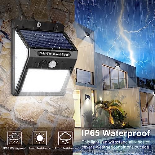Luce Solare Led Esterno, 【4 Pezzi 144 LED】Luci