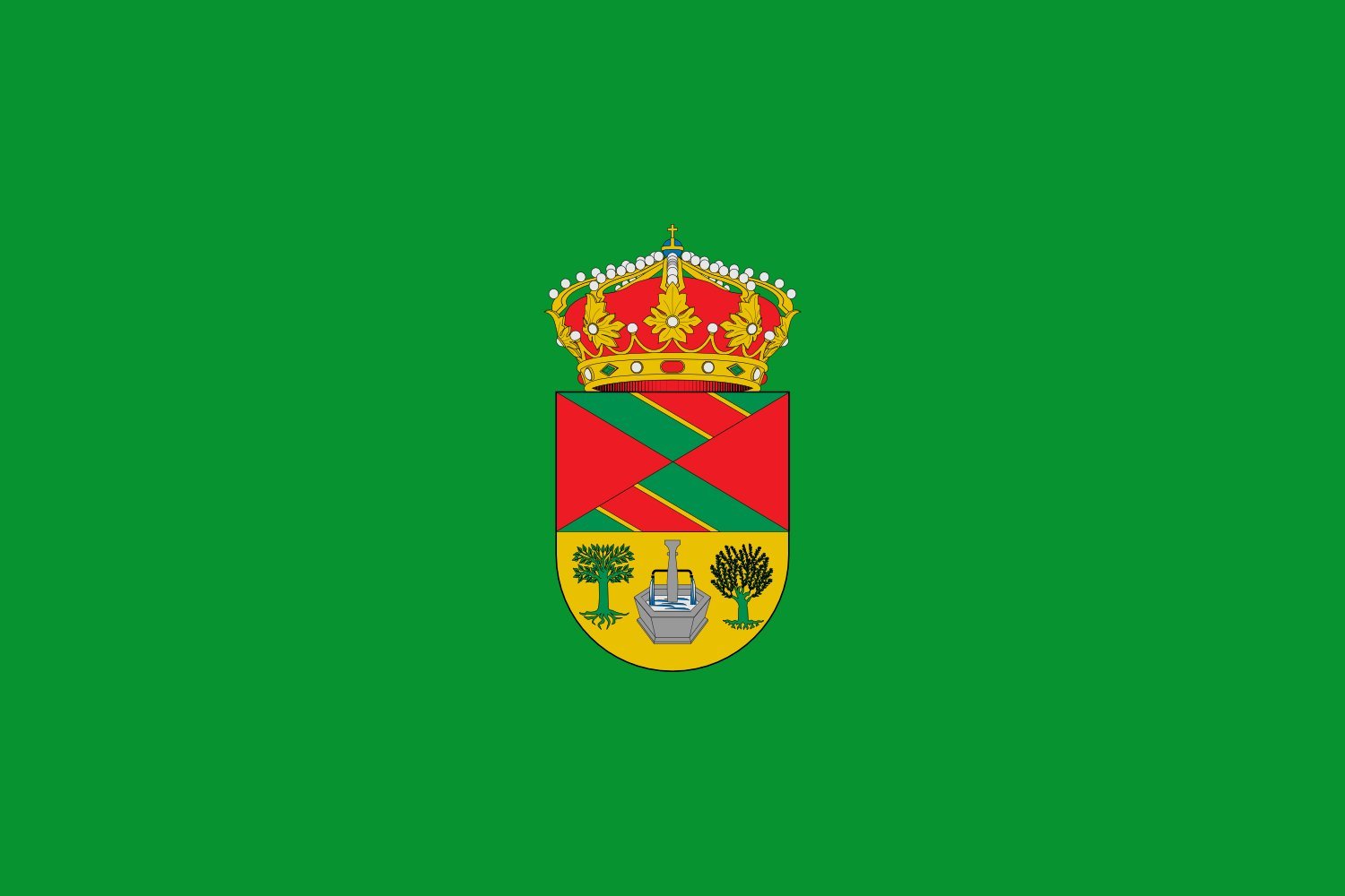 Drapeau de Carabaña grand format pour célébrations locales et mairies