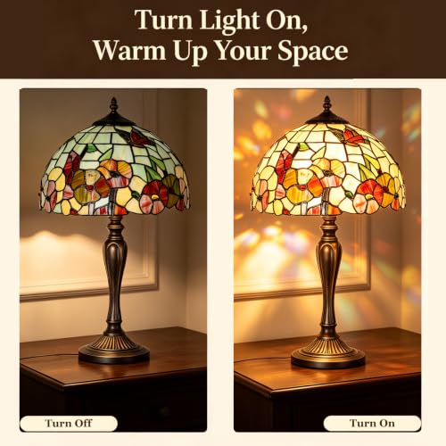Image of TL0002 Tiffany Style Table Lamp 21.5 inch High Blossoming