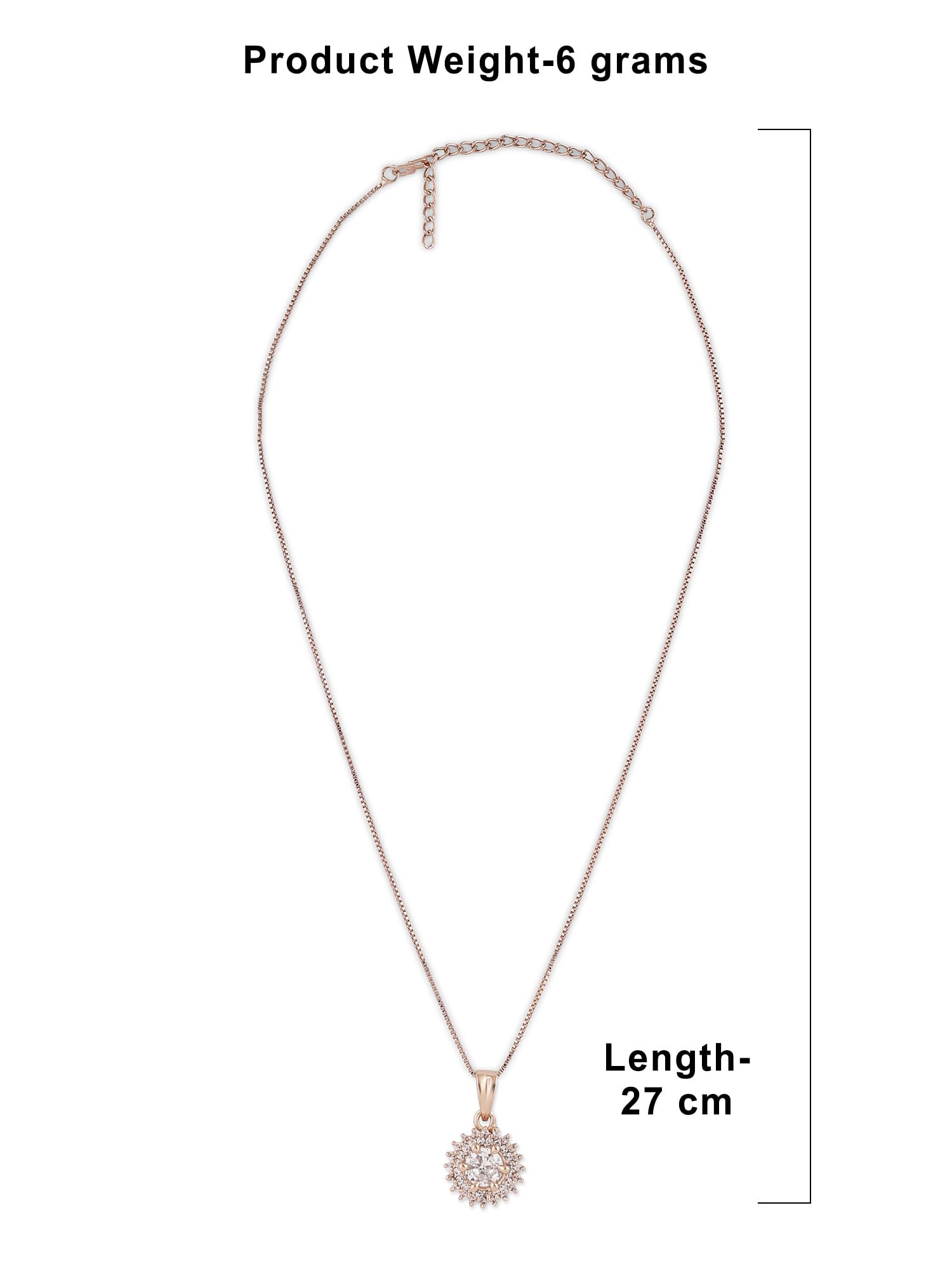 CZ Pendant & Chain for Women