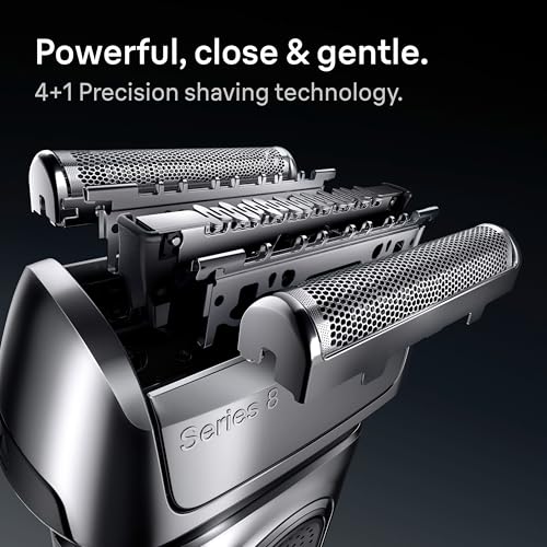 Image of Braun Series 8 8567cc Electric Razor for Men, 4+1 Shaving Elements & Precision Long Hair Trimmer, 5in1 SmartCare Center, Close & Gentle Even on Dense Beards, Wet & Dry Electric Razor, 60min Runtime