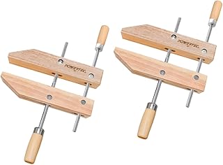 POWERTEC 71524 Wooden Handscrew Clamp – 10 Inch | Hand Screw Clamps for Woodworking, 2PK