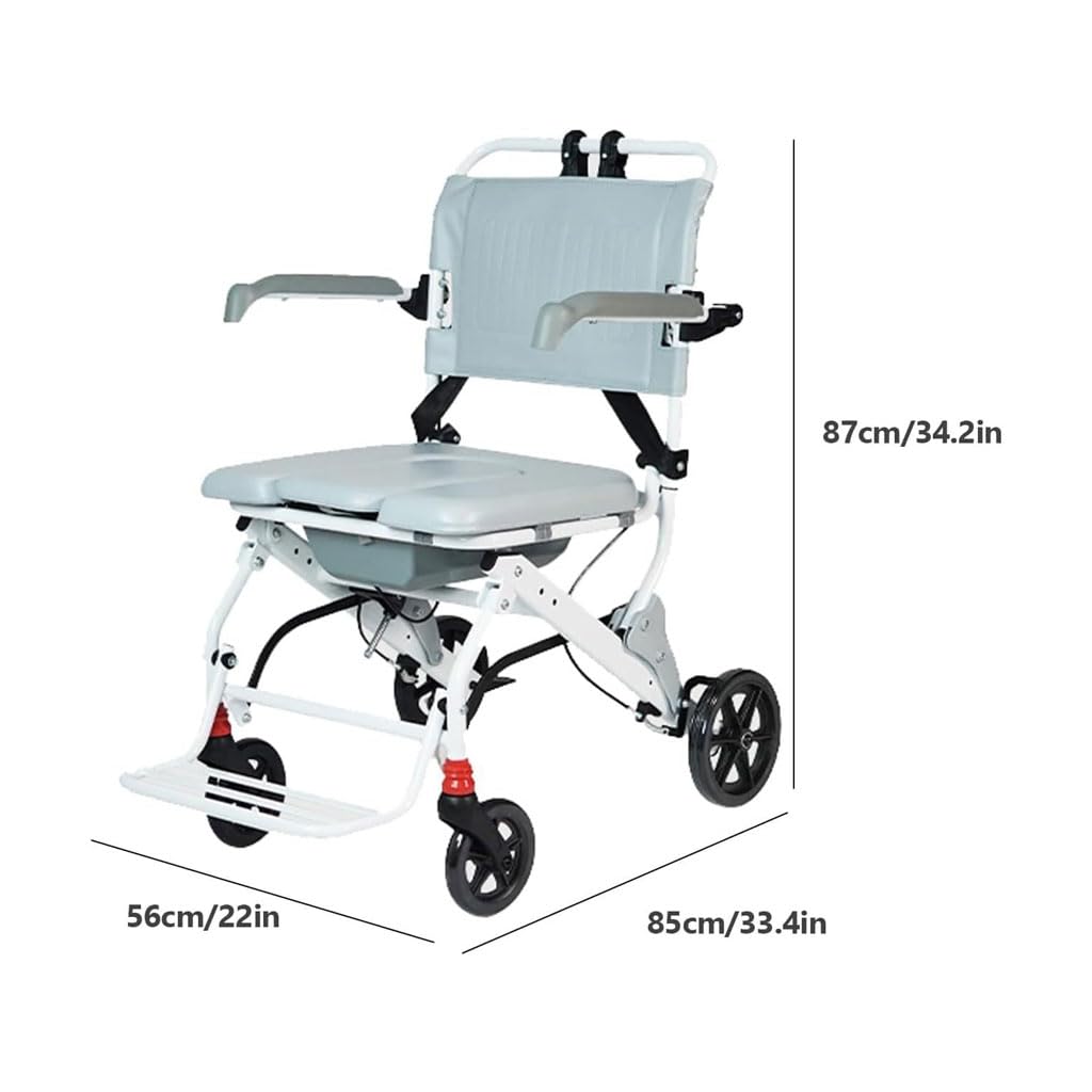 Silla de Ruedas Plegable Silla de Ruedas portátil de aleación de Aluminio Silla de Ruedas Manual de Empuje Manual de Viaje Ultraligera Plegable Sillas de Ruedas Plegables