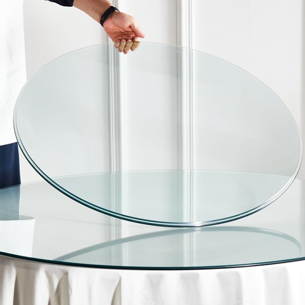 Dessus de table de remplacement en verre trempé 950mm haute résistance pour mobilier chic