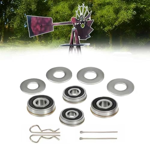 Windmill Bearing Repair Kit for Lawn Garden 8 Yard Ornament Fan 1/2 ID X 1 3/8 OD & 3/8 ID 1 1/4 OD