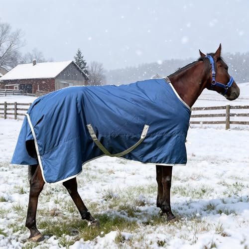 Winter 1200D Premium Turnout Horse Blanket,Medium Weight Waterproof Blanket