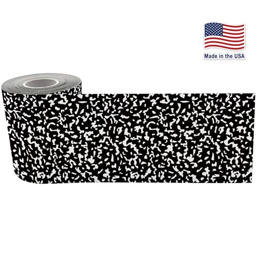 Image of Teacher Created Resources Composition Straight Rolled Border Trim - 50ft - Decorate Bulletin Boards, Walls, Desks, Windows, Doors, Lockers, Schools, Classrooms, Homeschool & Offices
