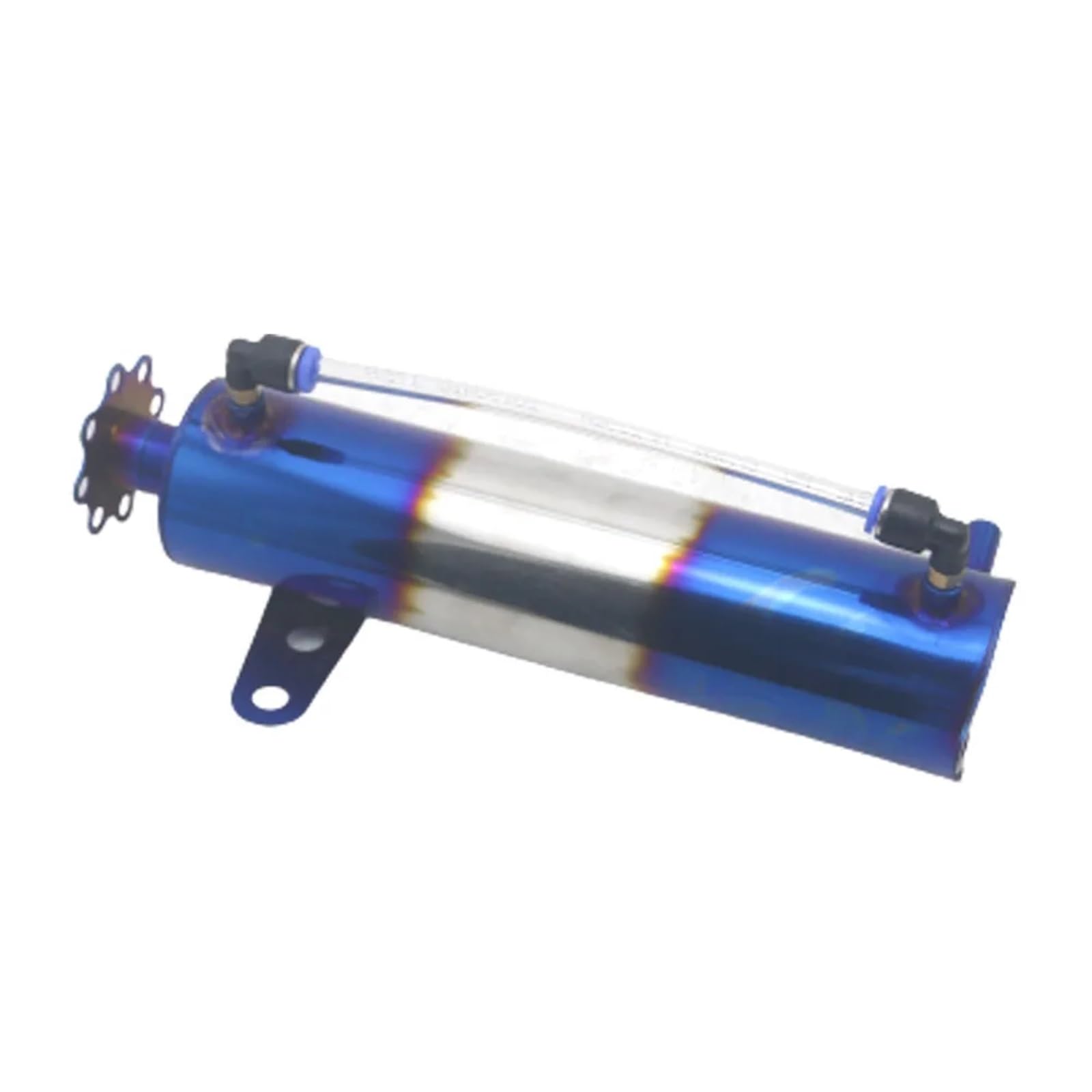 Zamiennik Wyrównawczego Chłodzącego dla Uniwersalny zbiornik wyrównawczy płynu chłodzącego do chłodnicy, aluminiowy, cylindryczny, 500 ml, w kolorze spalonej niebieskiej blachy