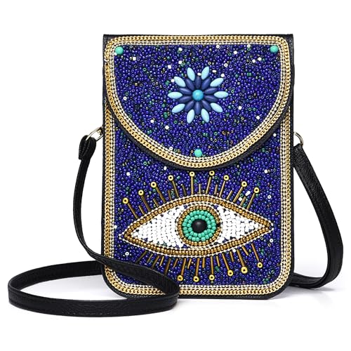 Image of Small Crossbody Bags for Women Designer Cell Phone Bag Boho Shoulder Wallet Purse