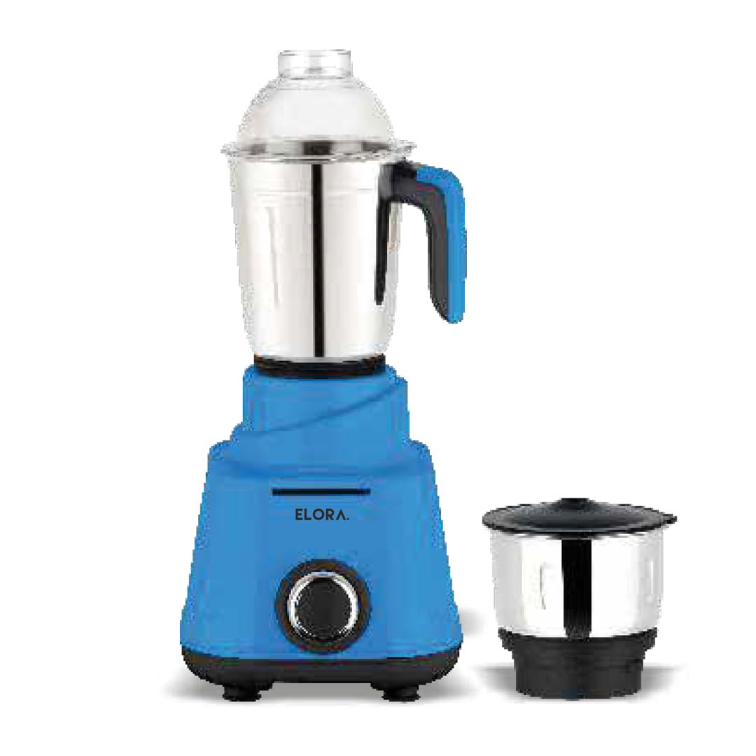 ELORA EFFICIENT-EFFECTIVE-ELEGANT Multi Function Juicer Mixer Ginder 3 Speed With Pulse Stainless Steel Jar | Powerful 750W 220-240 V, 50 Hz|2 Years Warranty ELMG-3439