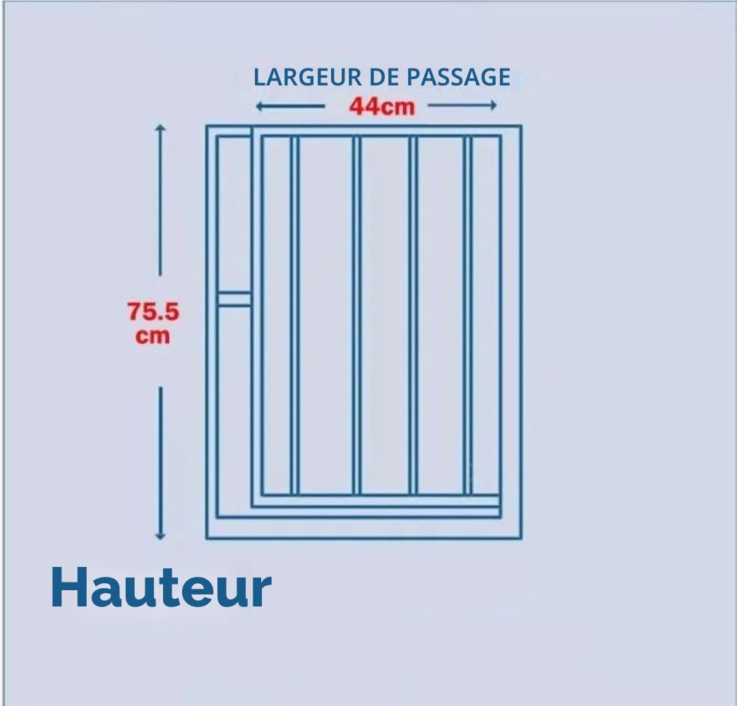 Safetots Barrière de Sécurité à Pression à Fermeture Automatique, Extra Étroite, Barrière d'Escalier à Fermeture Automatique pour Bébé, Barrière de Sécurité, 61cm - 66,5cm, Couleur Blanc