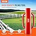 VEVOR Fence Post Driver with Handles, 2.7 in Inner Diameter T Post Pole Pounder, 14LB Heavy Duty Carbon Steel Hand Post Rammer, Farm Fencing Hole Digger for U Channel, Sign Pole, Wooden Post, Red