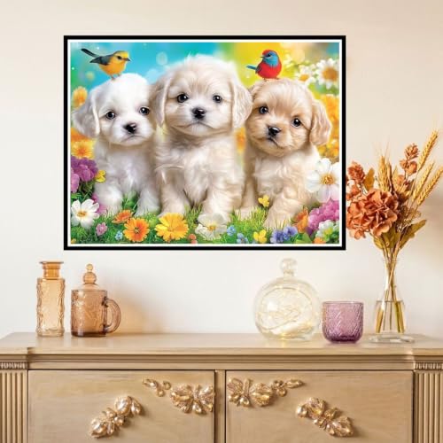 Broderie diamant kit complet 5D chien loisirs créatifs adultes plein foret peinture diamant 35x45