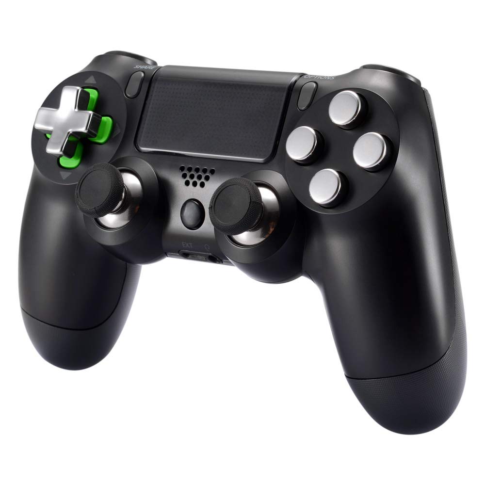 eXtremeRate Pulsanti D-pad Levette Analogiche Ricambio per ps4 Slim Pro Croci Direzionali Thumstick Joystick in Metallo Magnetico Ricambio per ps4 Controller(31 in 1)