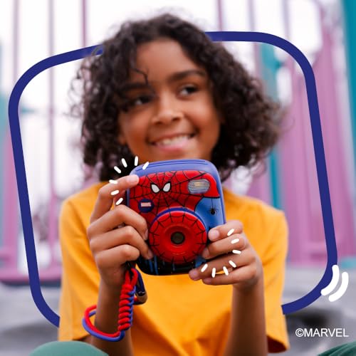 Image of kiimento Marvel Licensed Instant Print Digital Camera, Best Travel Buddy Spider-Man P2, 48MP Photo 1080p Video, 5-Sec Prints in 4 Colors, Selfie & Creator Mode, 32GB Memory Card (Model P2)