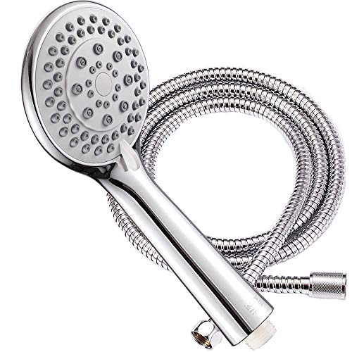 Alcachofa de Ducha de Mano TRAMONTANA con 5 modos de chorro de agua Manguera flexible de 175 cm de acero inoxidable Alta Presión Ahorro de agua; INEX Europa Linea Tramontana