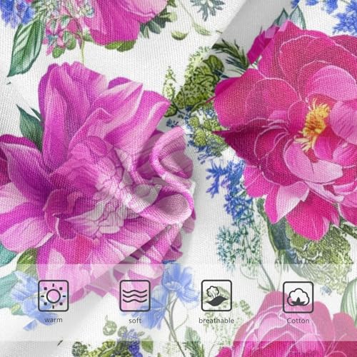 Joisal Cotton Toddlers Underwear Floral Purple Pink Floral White Girl Panties Cute Bright Kids Briefs Undies 2t3