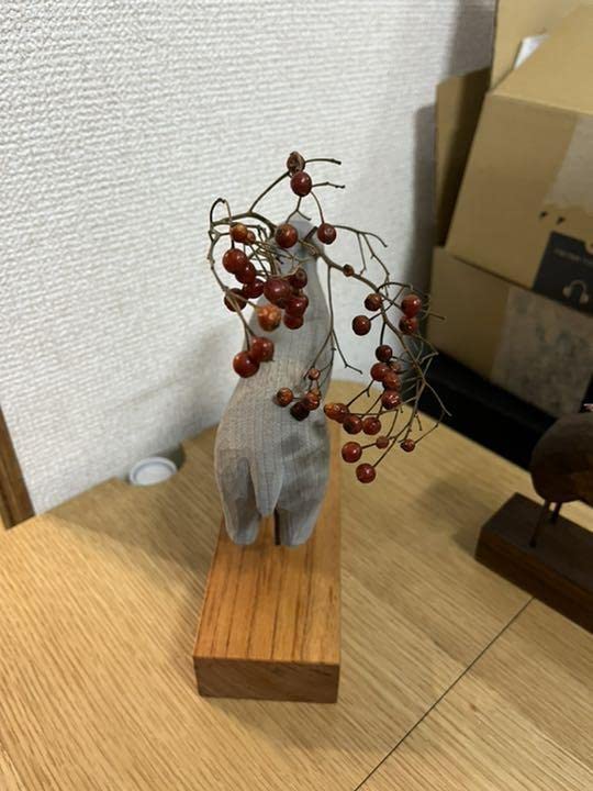 Amazon.co.jp: 苔むす木工 鹿 シカ 大 オブジェ kiyata : DIY