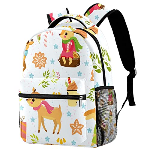 Sac à dos de Noël avec cerfs pour femme idéal pour le quotidien hivernal