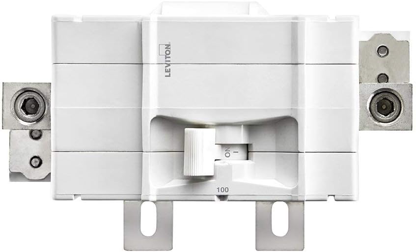 Leviton LM100 100 Amp, 2-Pole, 120/240VAC Plug-on Main Circuit Breaker , White Leviton LM100 100 Amp, 2-Pole, 120/240VAC Plug-on Main Circuit Breaker , White