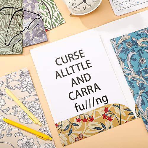 Ctosree 24 Pieces Folders With Pockets Decorative Letter Size 2 Pocket Folders Cute School Folders For Office Classification Supplies, 11 X 8.5'', 6 Styles (Floral) #TOP3