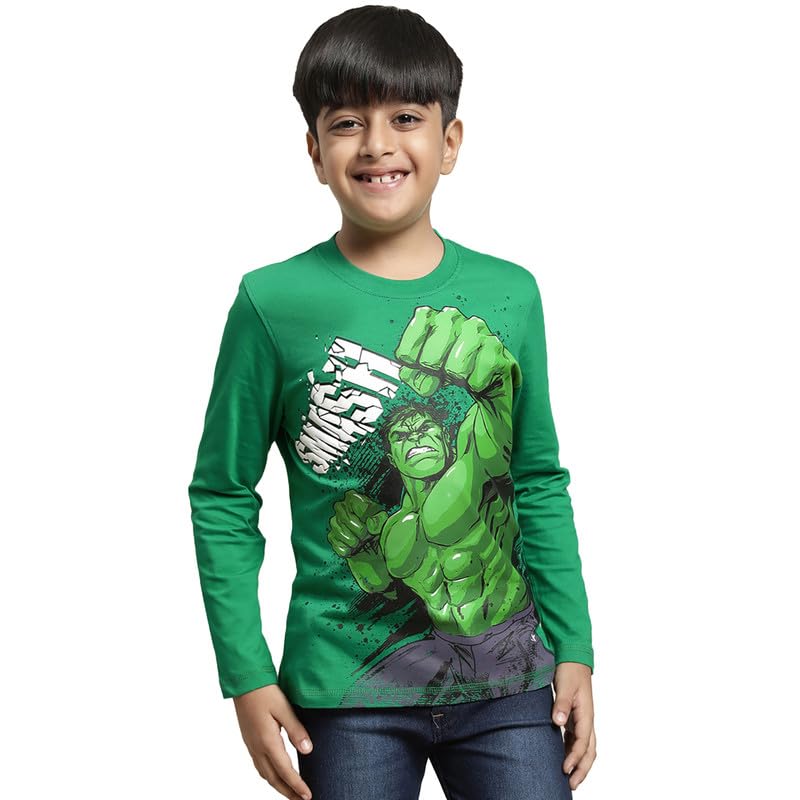 Image of Kidsville Spiderman Printed Regular Fit Orange Cotton Boy's T-Shirt