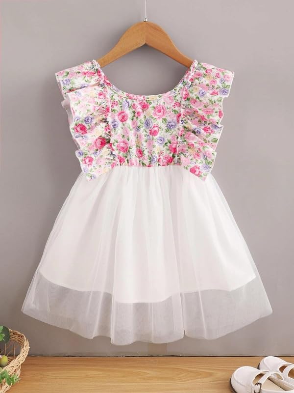 Image of Niren Enterprise Multipatteren Baby Girl's Knee Length Frocks with Digital Prints