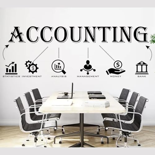 HONOKBNM Accounting Wall Sticker Office Quote Decal Office Wall Decoration Office Wall Sticker Office Interior Decoration Vinyl Wallpaper Decal mural-121x42cm