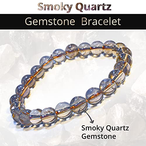 Image of ANAYA AGATE Healing Crystal Bracelet for Women and Men - 8mm Round Beaded Bracelet for Men and Women - Unisex Stretchy Gemstone Bracelet for Healing and Protection