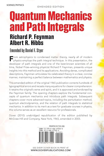 Emended Edition: Quantum Mechanics and Path Integrals (Dover Books on Physics)