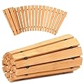 Wooden Garden Pathway (8' Curved Walkway) Roll Out Wooden Pathway Garden Walkways Cedar Walkway Weather-Resistant UV Protected Roll Up Wood Road Floor for Outdoor Garden,Boardwalks,Wedding Party