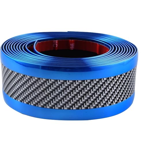 Protection de seuil de porte voiture carbone bleu pour préserver votre coffre