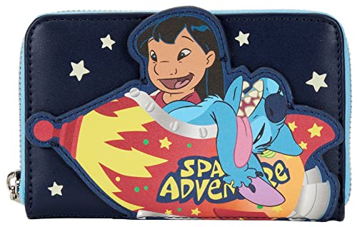 Loungefly Women's Disney Lilo and Stitch Space Adventure Zip-Around Wallet