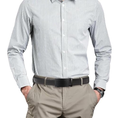 Man's Genuine Leather Ratchet Belt, Suitable for Busines2