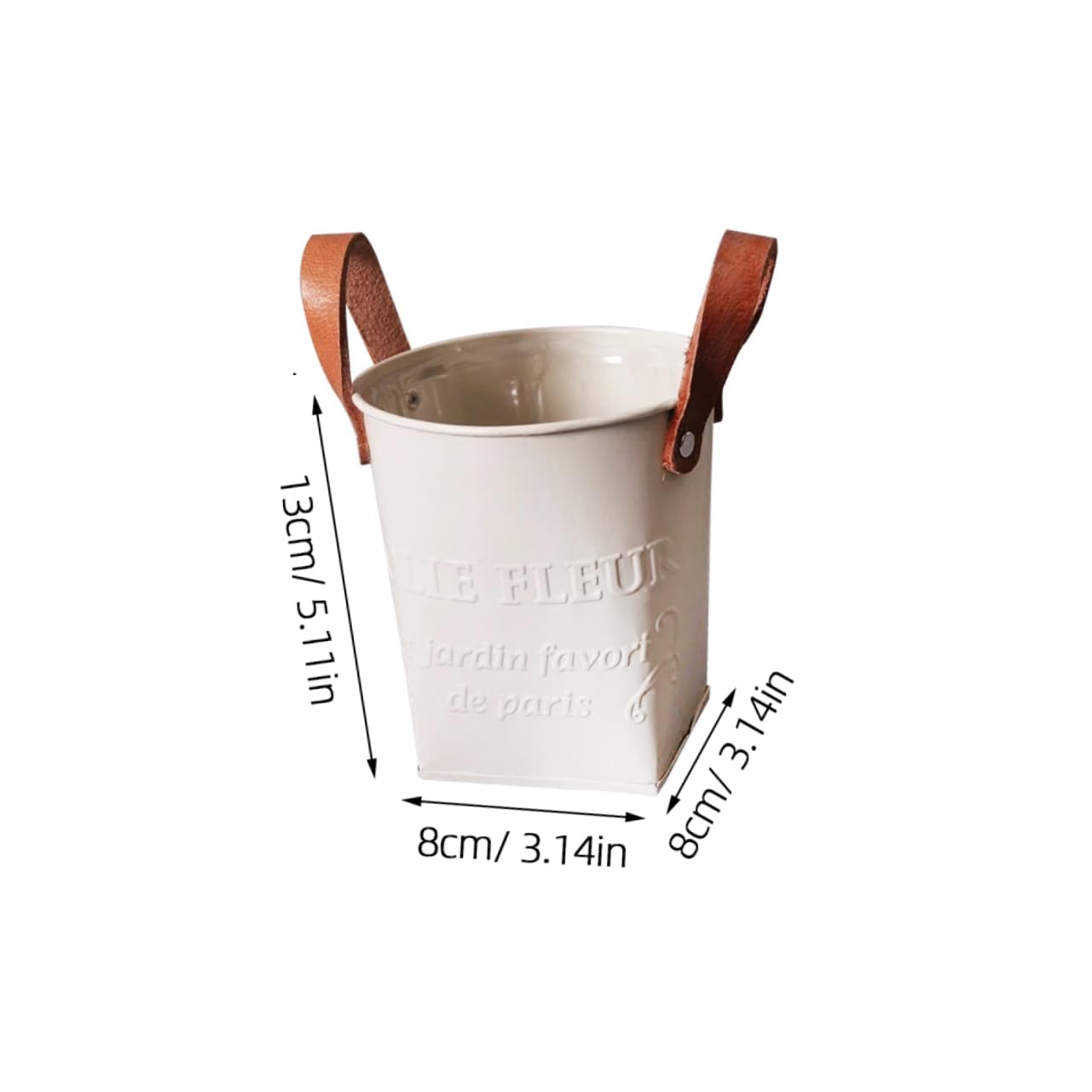 Cabilock Set Di 2 Secchi Per Fiori In Ferro Vintage – Forma Di Secchio Da Latte – 16x16x19 Cm – Per Decorazione Interna - 3