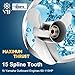 VIF 13 x 21 Boat Propeller for Yamaha Engines OEM Upgrade Stainless Steel Outboard Motors 60/70/75/80/85/90/100/115 HP 15 Tooth, RH,14p 15p 17p 19p 21p (13 x 21)