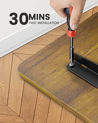 Ergear Electric Standing Desk Height Adjustable Sit Stand Up Desk 48 X 24 Inches Memory Computer Workstation Table With Splice Board For Home Office, Vintage Brown #TOP6