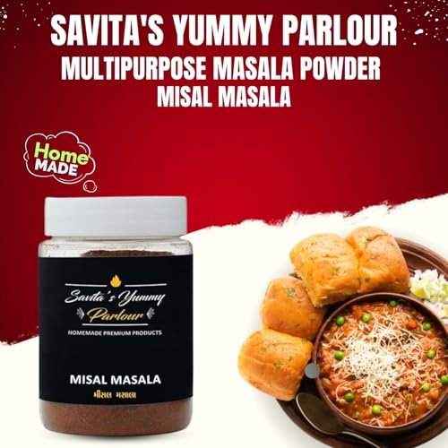 Image of Savita's Yummy Parlour Misal Masala - 100g | Authentic Maharashtrian Spice Blend | Homemade Premium Masala for Spicy & Flavorful Misal