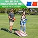 GoSports 3 x 2 ft Cornhole Board Set - Portable Outdoor Toss Game for Adults & Family - Includes Set of 8 Bean Bags with Built-in Storage - Rustic