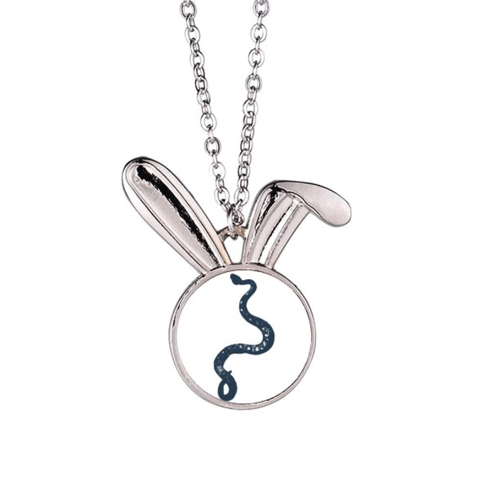 Collier avec pendentif en forme de serpent noir en acier inoxydable - 5